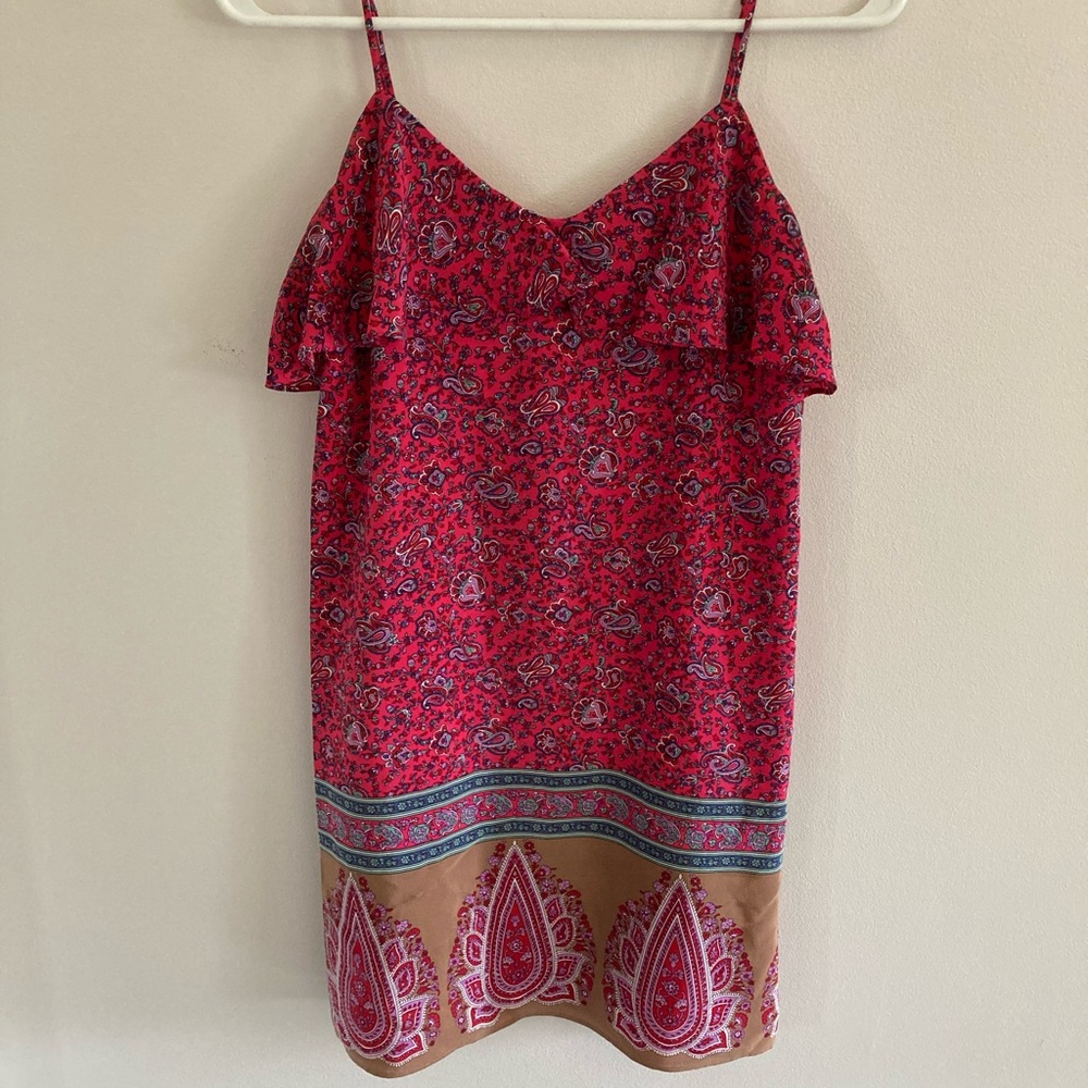 Tibi silk ruffle mini dress